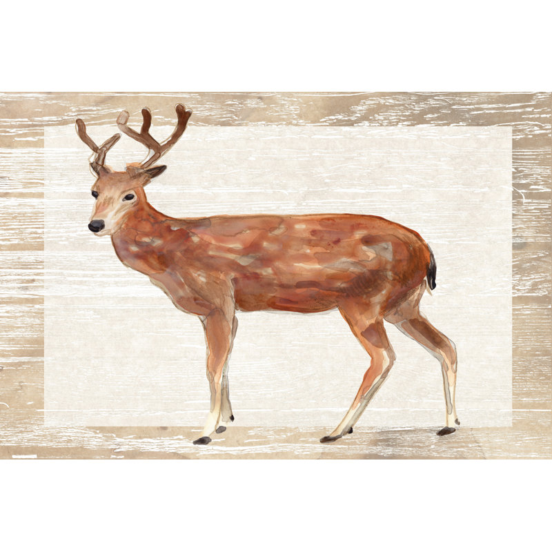Rustic Barnwood Animals IV by June Erica Vess - Painting, 61 cm H x 91 cm W, Wrapped Canvas