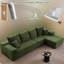 Canapé modulaire de 135 po avec méridienne en forme de L, méridienne modulaire moderne et confortable, canapé-lit rembourré en velours côtelé avec assise profonde pour le salon, sans assemblage requis, blanc-628485033
