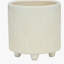 Jardinières texturées S / 2 6/8 po, blanc brillant-1324665912