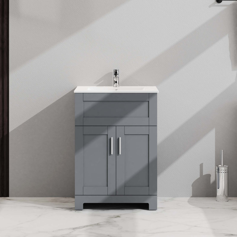 Armoire de salle de bain 24 po, Gris