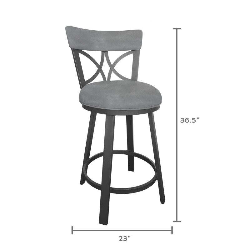 Swivel Upholstered Counter Stool, Counter Stool (26" Seat Height)