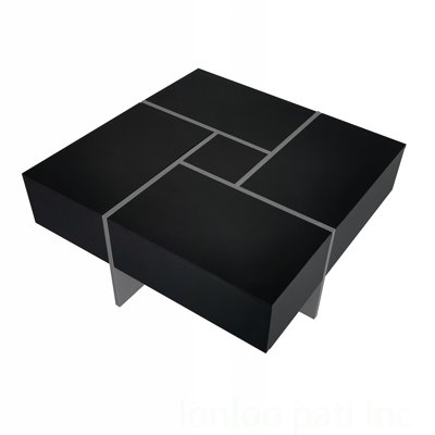 Innovative Coffee Table with Hidden Storage and Extendable Tabletop for Versatile Living Room Use