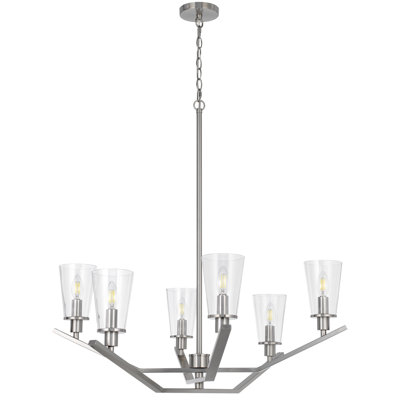 Lustre en métal 6 lumières Vireo