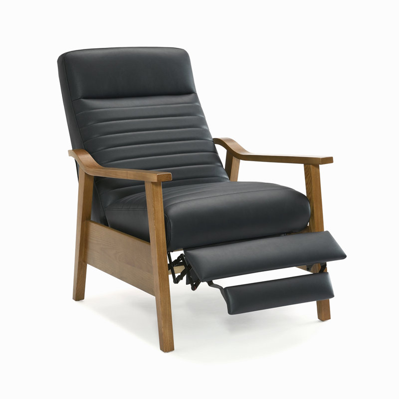 Fauteuil inclinable à accoudoirs en bois