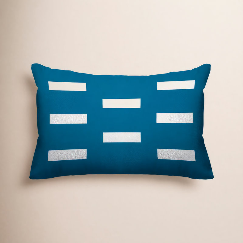 Luella Geometric Outdoor Reversible Throw Pillow, Turquoise