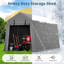 Portable Outdoor Storage Shed, Heavy-Duty Waterproof & UV-Proof Garage Shelter with Dual Roll-Up Doors & Ventilation for Motorcycle, Bike, Tools