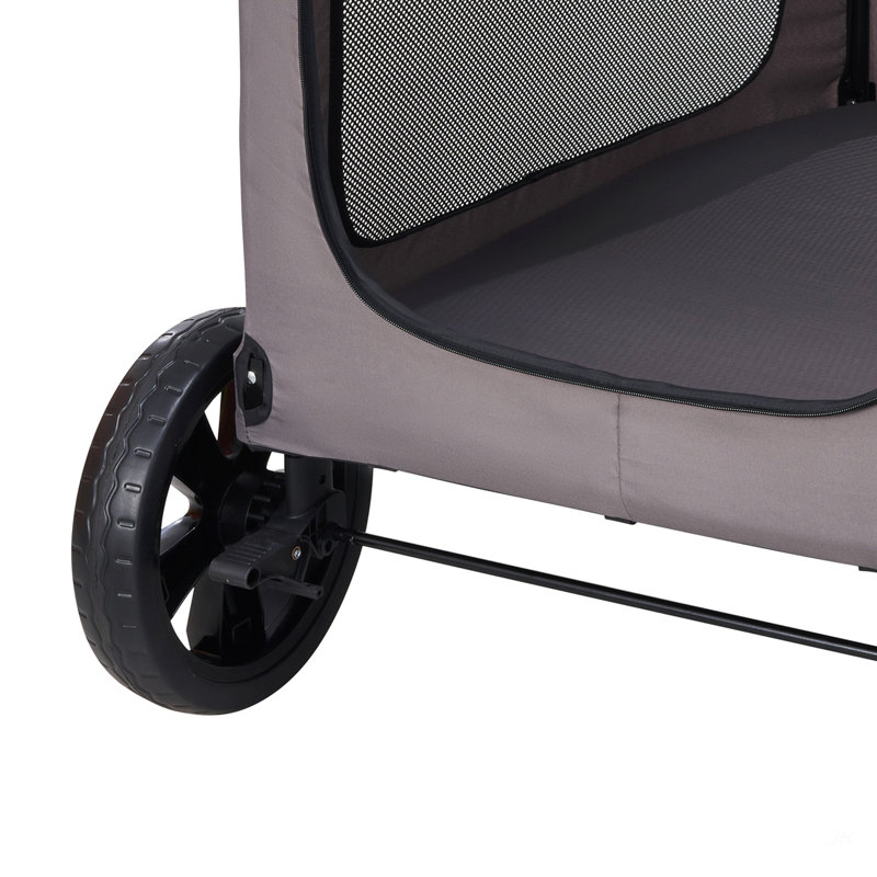 Poussette pour animaux de compagnie à 4 roues avec capacité de poids de 160 lb
