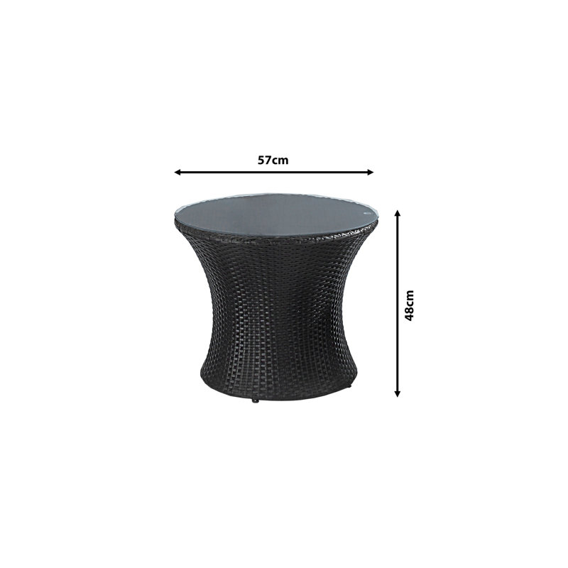 Abrigo 2 Seater Rattan Effect Conversation Set