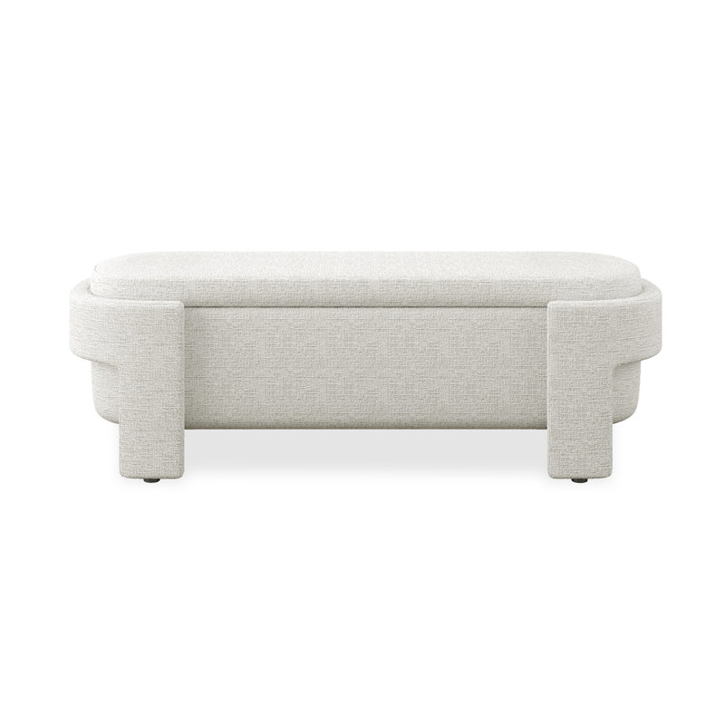 Chenille Upholstered Bench with Large Storage Space for the Living Room, Entryway and Bedroom,( 51.5''x20.5''x17'' ), Beige