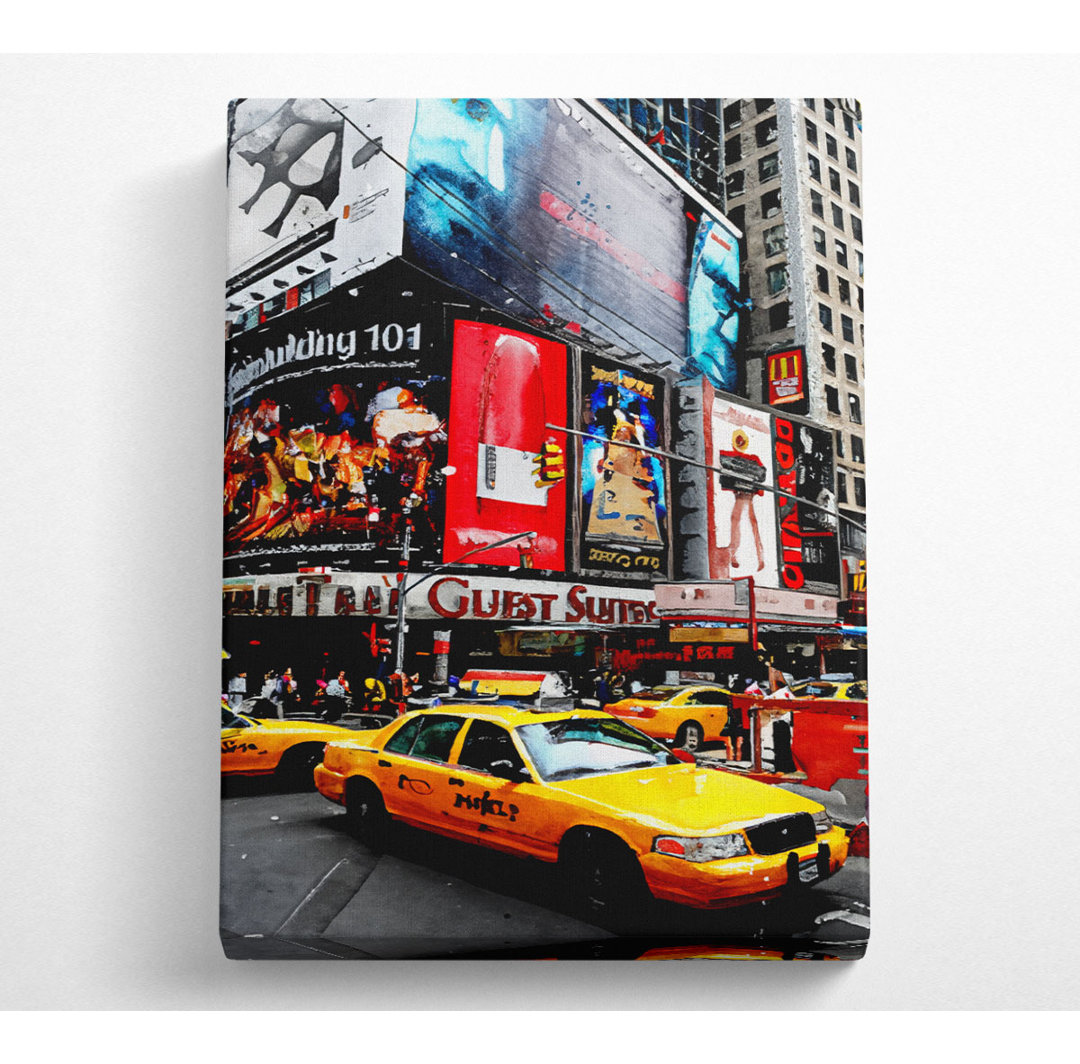 Broadway Cabs in New York - Kunstdrucke auf Leinwand