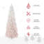 Sapin de Noël artificiel de 6 pi avec branches réalistes et base en acier HOMcom-1310048048