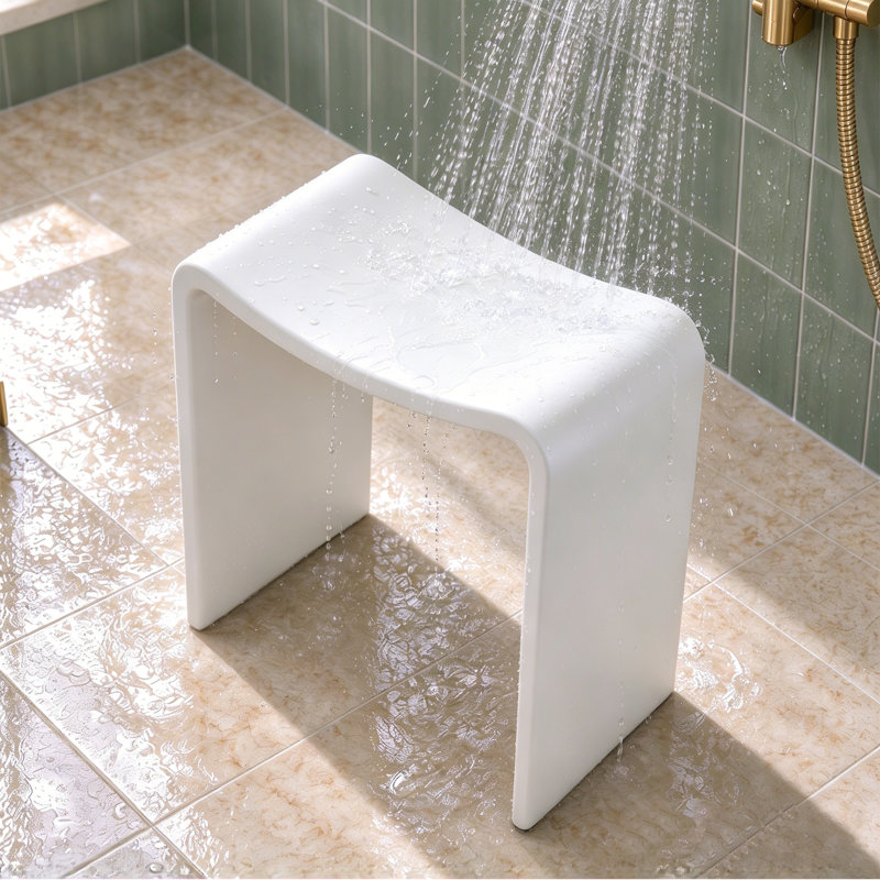W Shower Bench, Blanc mat