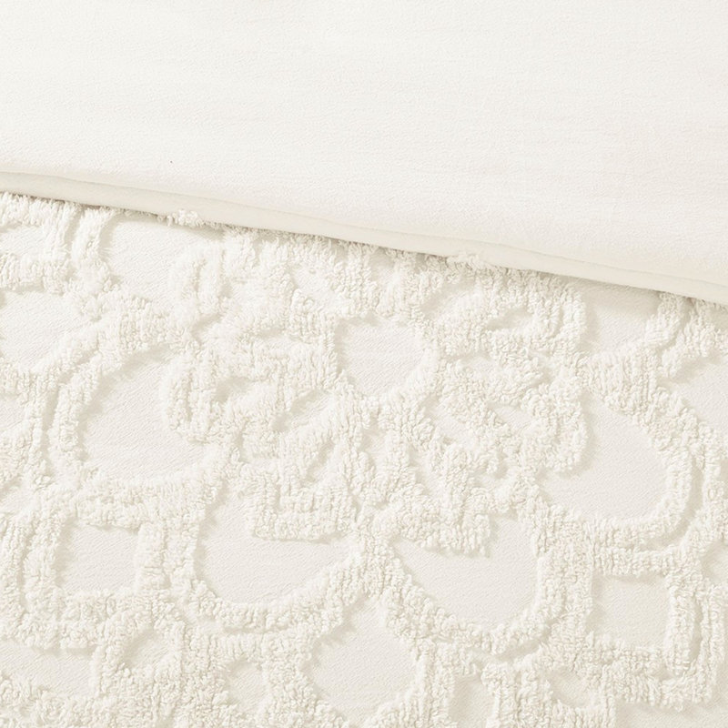 Housse de couette en coton chenille à médaillon, double / grand, avec un design élégant et confortable qui ajoute de l'élégance à votre chambre à coucher