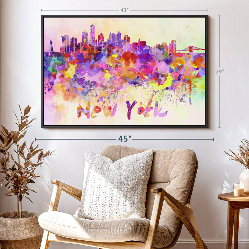 " New York City Abstract ", 29" H x 43" W