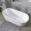 Baignoire de trempage autoportante en acrylique autoportante avec baignoire centrale autoportante l 67 po x P 31 po avec drain central et trop-plein intégré