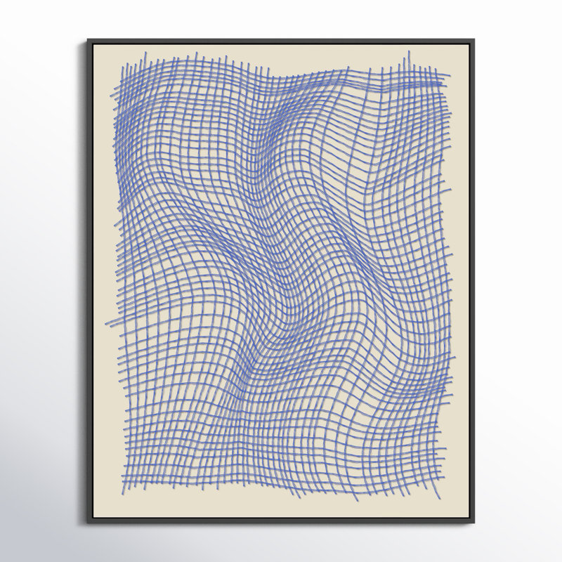 Netting 3 Print by Jacques Pilon, Black Single Structure Framed Canvas, 50" H x 40" W x 1.25" D