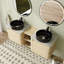 Meuble-lavabo double 60 po avec dessus en pierre reconstituée et portes à fermeture en douceur 60 po