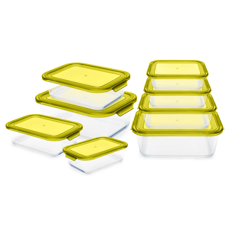 Ensemble de 8 contenants alimentaires, Vert