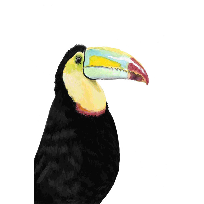 Toucan aquarelle, H 18 po x l 12 po