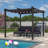 Pergola d'extérieur rétractable mauve 10 pi x 10 pi avec lumières DEL-95984020