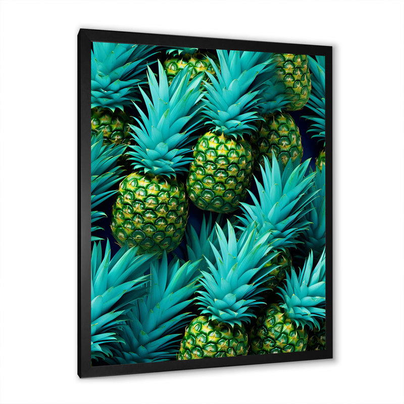 Juice Pineapple Bliss VI sur impression sur toile, Cadre photo noir, H 20 po x l 12 po x P 1 po