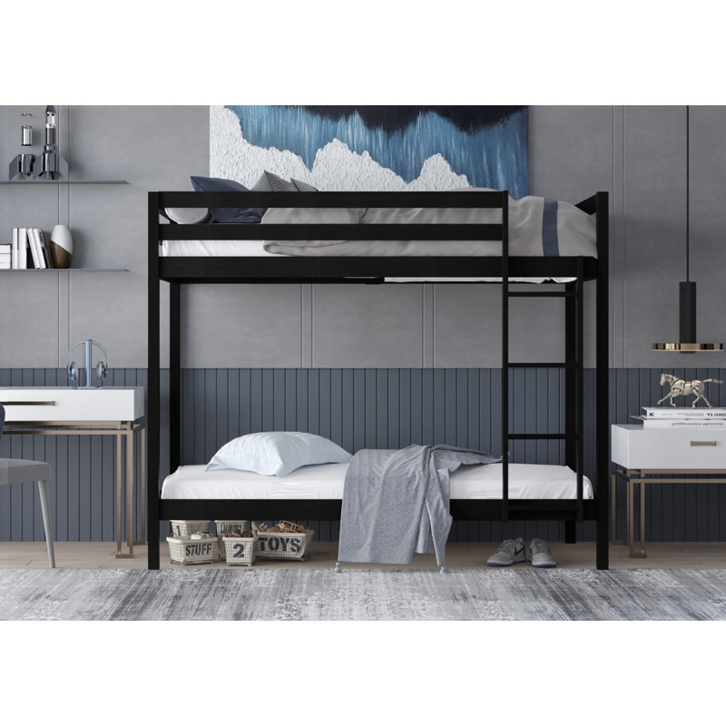Goodfield Kids Twin Bunk Bed, Black