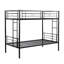 Lit superposé simple en métal noir, économie d'espace dans la chambre à coucher, design et robustesse, fonctionnement silencieux, instructions d'assemblage faciles incluses, aucun sommier requis-740065819
