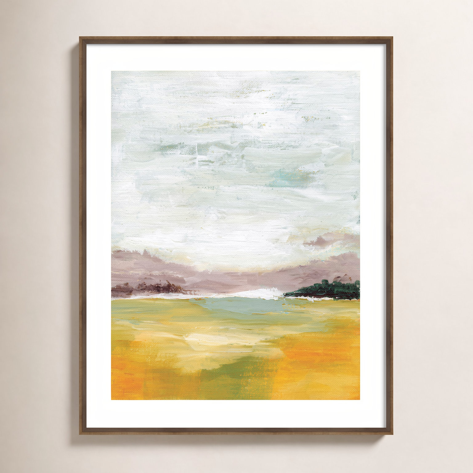 Canary Forest Print by Nikita Jariwala, 33" W x 41" H x 2" D, Bronze Framed