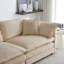 Canapé modulaire confortable en U à 3 places avec 3 repose-pieds, 3 coussins décoratifs et 2 coussins, chenille café clair-1715877342