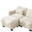 Canapé en forme de U en chenille avec 2 repose-pieds mobile, canapé modulaire surdimensionné à 4 places modulaire avec coussins de taille exquise, facile à assembler-1418999884-1418999890