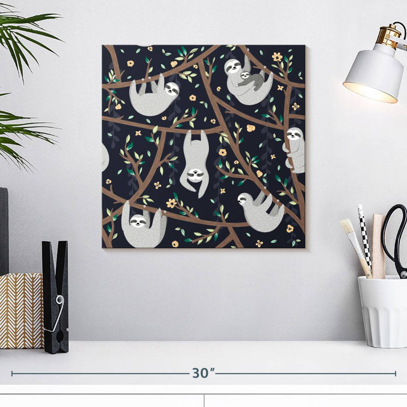 Crowle Hanging Sloths, 16" H x 16" W