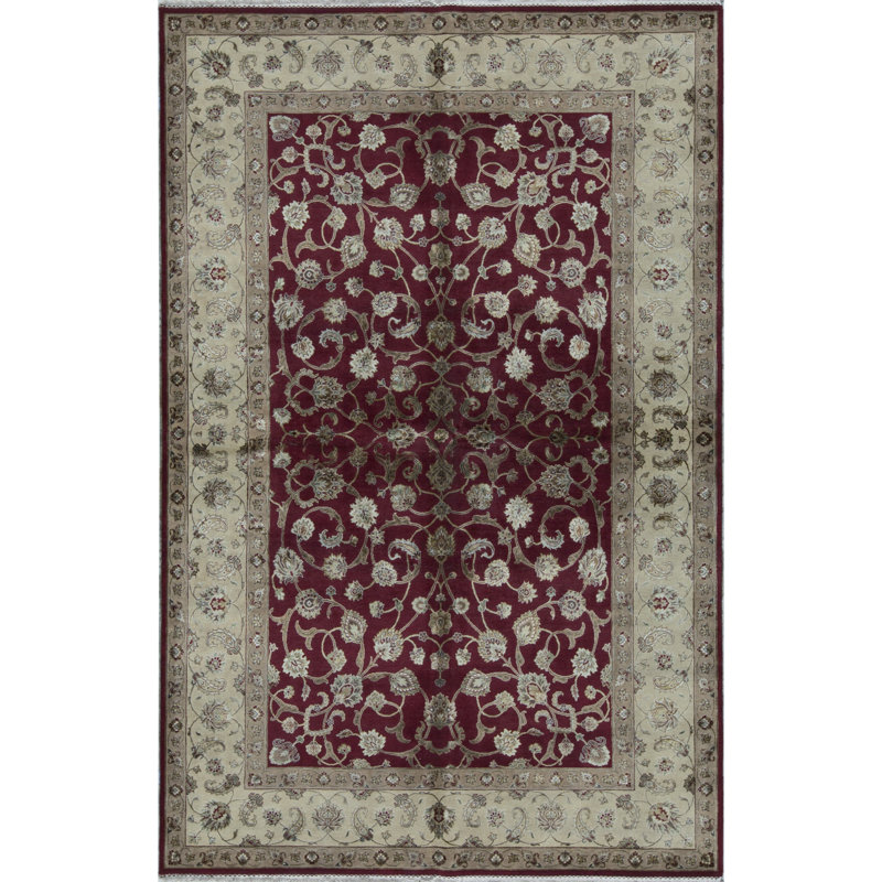 Tapis rouge noué à la main de haute qualité