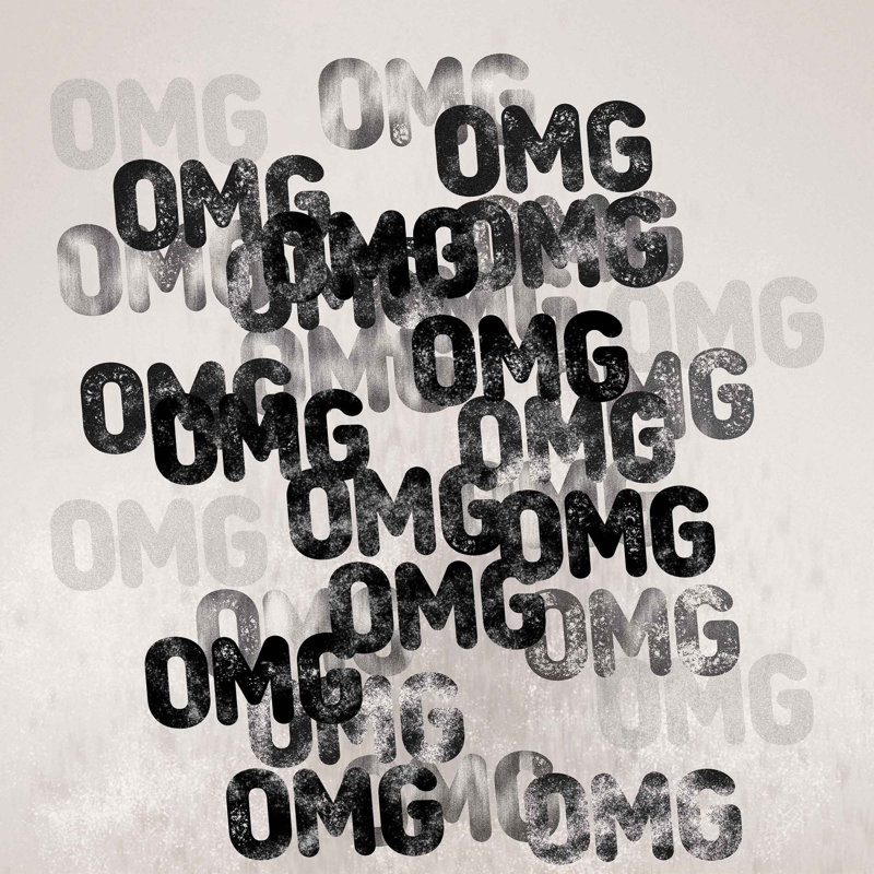 OMG, 31" H x 31" W, Wrapped Canvas