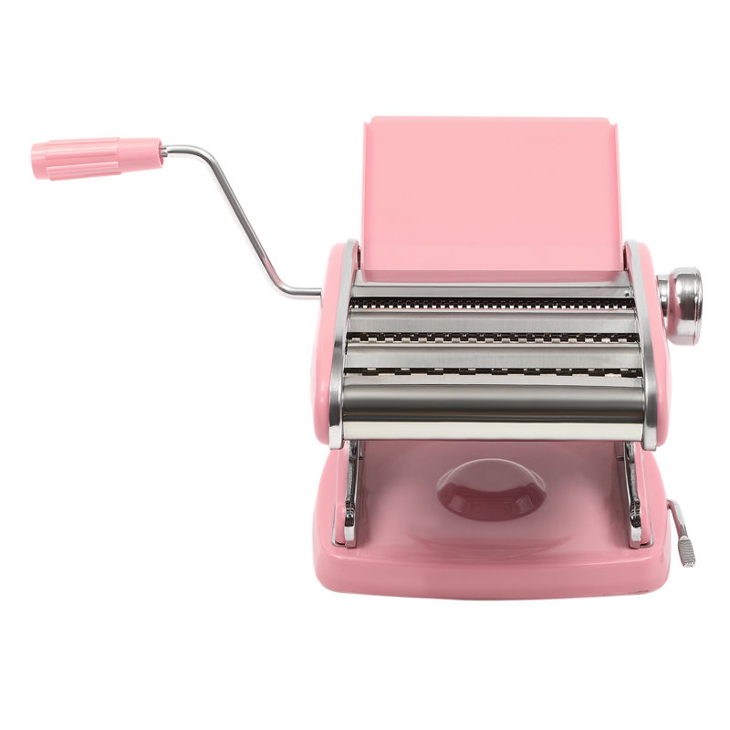 6 Adjustable Thickness Settings Manual Pasta Maker, Pink