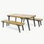 1 DINING TABLE+2 DINING BENCHES