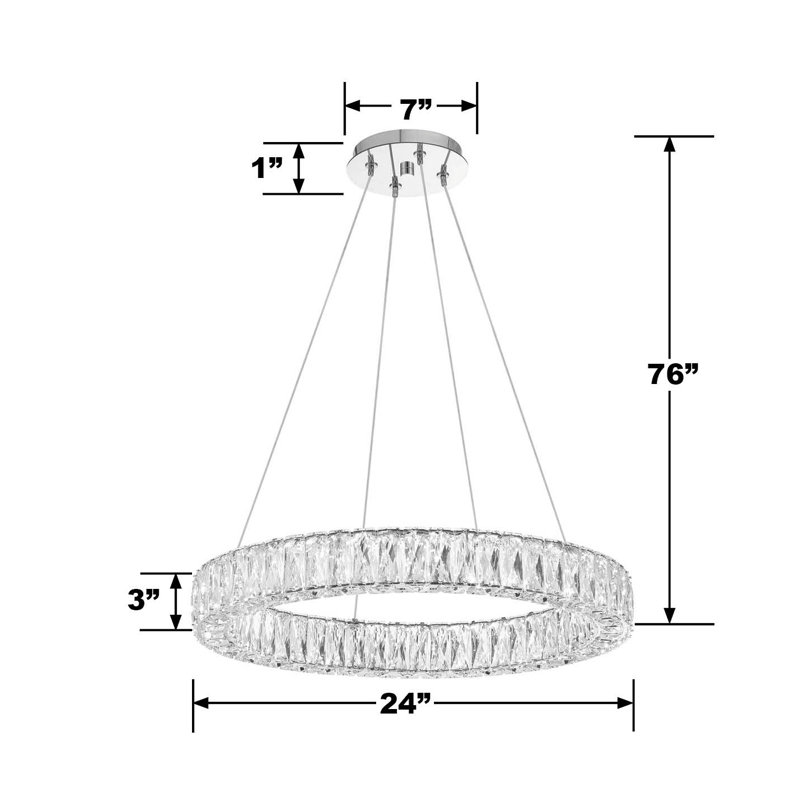 1 - Light Chrome Crystal Pendant