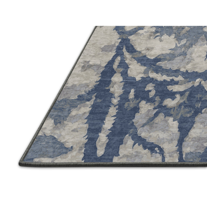 Tapis gris soyeux et moelleux, Carré 7 pi