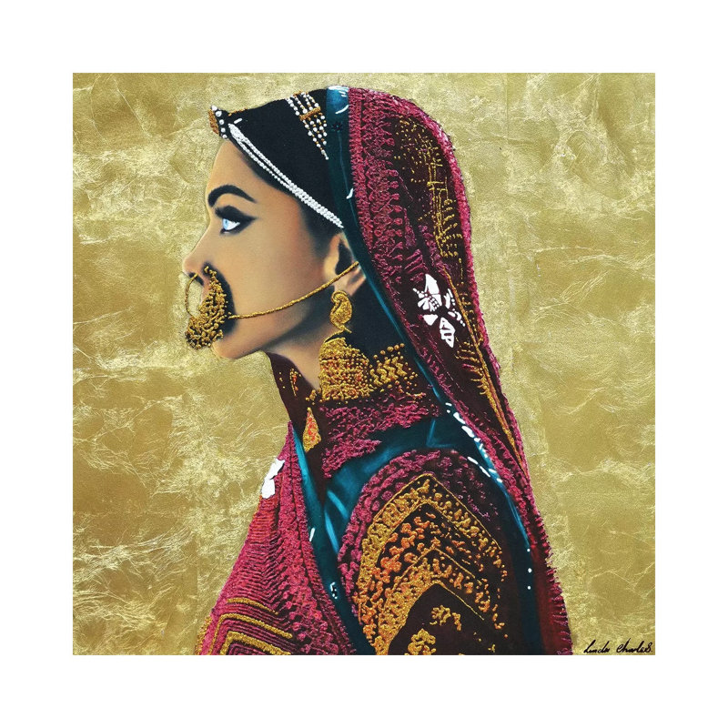 Parvathi by Linda Charles - Painting on Canvas, Wrapped Canvas, 66.04cm H x 66.04cm W x 3.81cm D