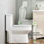 Elongated Dual Flushing One-Piece Toilet High Efficiency Flush Glossy White - 24.8x13 x 27.56