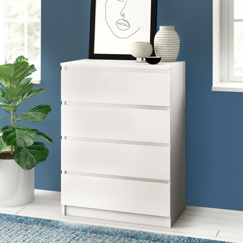 Helen 70cm W 4 - Drawer Chest of Drawers, White