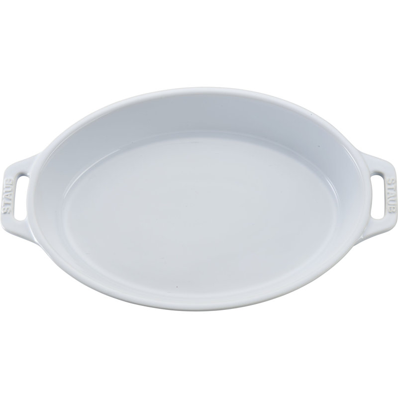 Staub Ceramic Oval Baking Dish, White