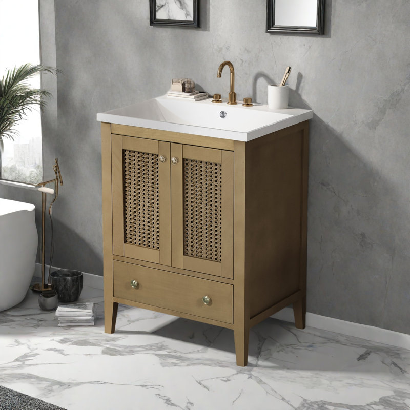 Meuble-lavabo 24 po avec lavabo en céramique