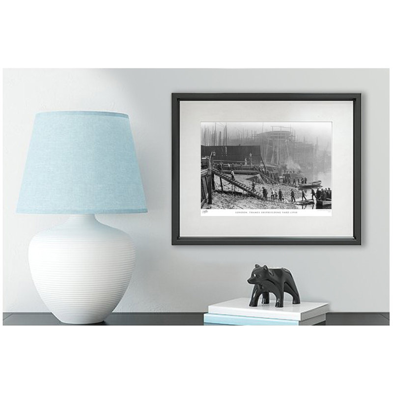 London, Thames Shipbuilding Yard C1910 by Francis Frith - Single Picture Frame Print, 40cm H x 50cm W x 2.3cm D