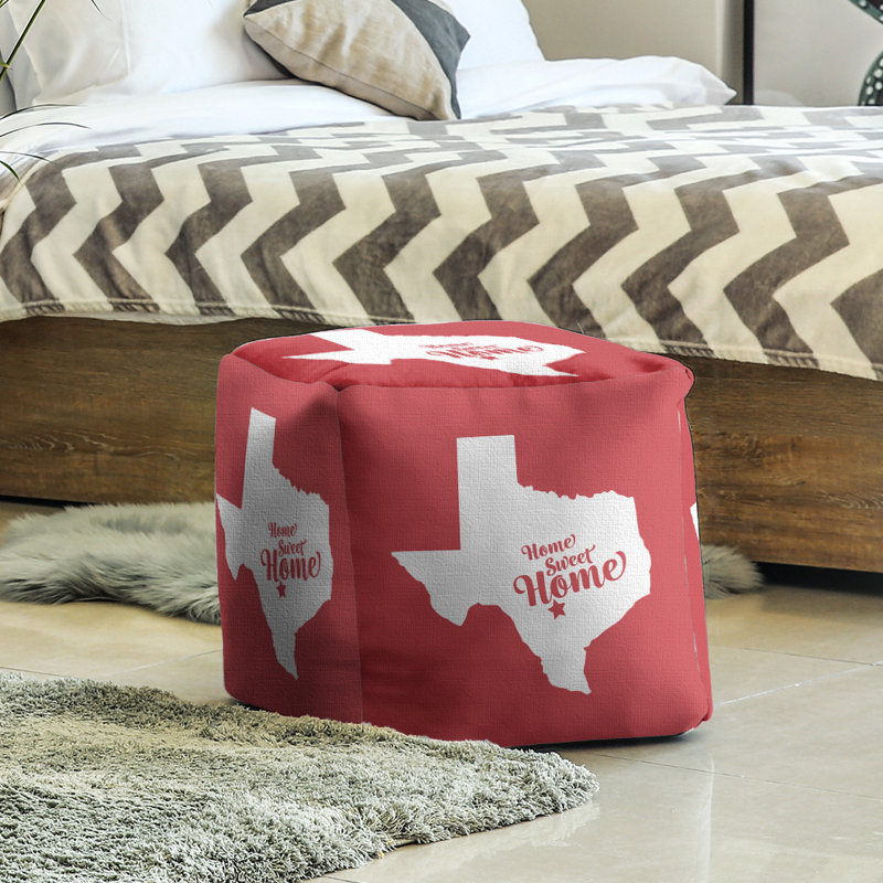 Repose-pieds cubique san antonio home, Rouge