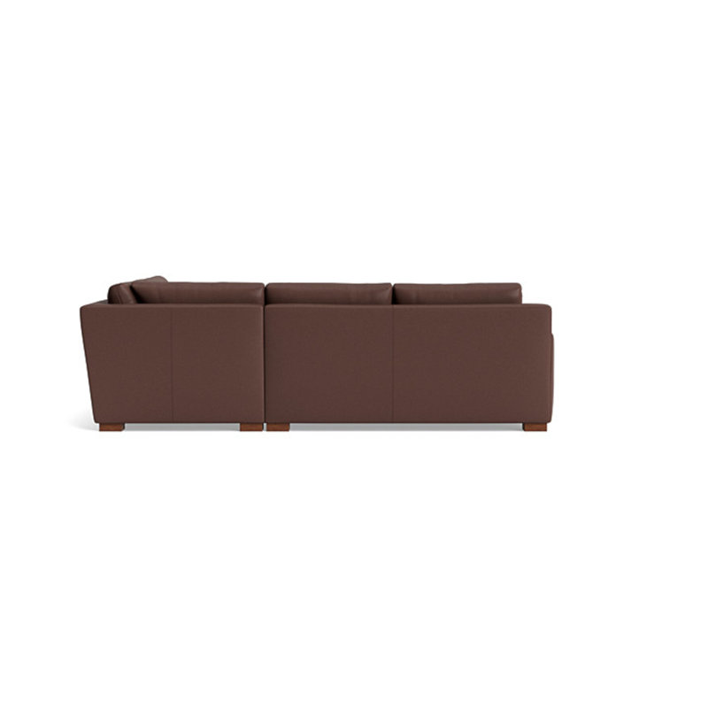 Catalina Sectional, Leather - Deep Blue, Right Hand Facing