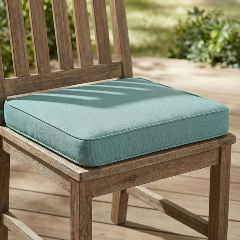 Outdoor Chair Cushions , 19x19x3 Inch Waterproof & Fade Resistant Patio Furniture Seat Cushions With Ties, Square Outdoor Dining Chair Cushions For Lawn, Garden, Deck & Yard