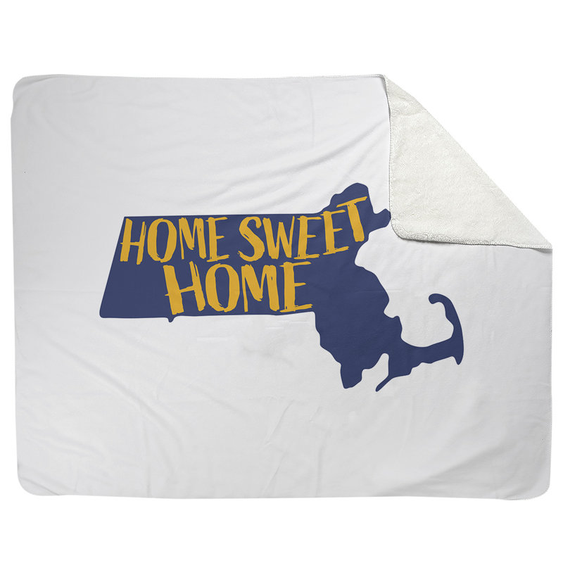 Jeté polaire home massachusetts, l 52,5 po x L 62,5 po, Bleu marine