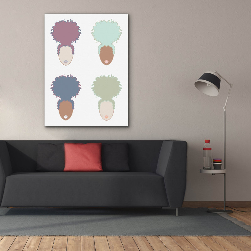 Art mural sur toile Epic Graffiti «Curly Quad Pastels» par Marlee Ash, 40 po x 54 po, H 54 po x l 40 po