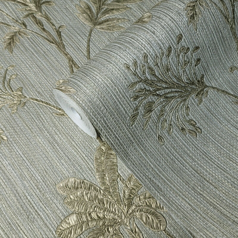 Papier peint à motif floral en similicuir Lieberum