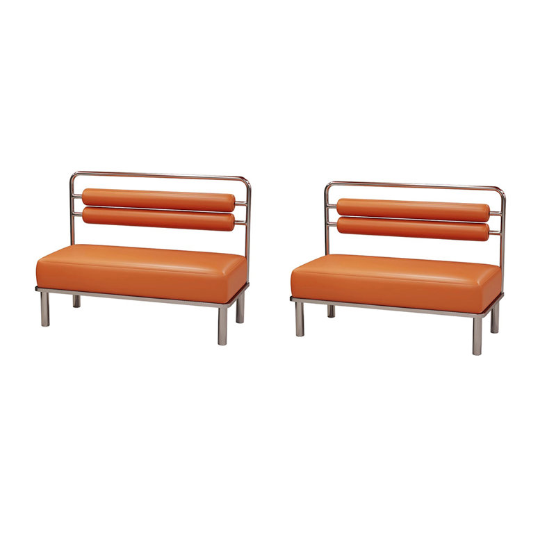 Banc de rangement orange